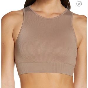 SKIMS Tan Ribbed Crop Top